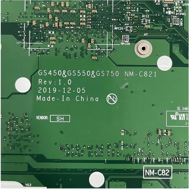 Alt view image 6 of 6 - Laptop Motherboard with 3050U R3 R5 R7 CPU,RAM 4GB NM-C821 Mainboard Compatible for LenovoCompatible for IdeaPad 3 17ADA05 Repair Parts(R7-3700U RAM-4GB)