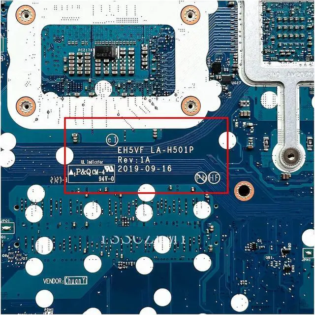Alt view image 6 of 6 - EH5VF LA-H501P Motherboard, Compatible with Acer Nitro 5 AN715-51 AN515-54 Laptop Motherboard, Supports I5 I7 CPU / GTX1050 3G / GTX1650 4G GPU(I5-9300H GTX1050 3GB)