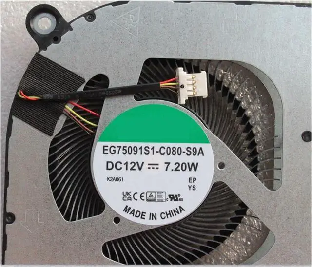 Alt view image 3 of 4 - Laptop CPU Cooling FanCompatible for ACERNitro 5 AN515-58 I7-12700H SUNON EG750901S1-C080-S9A DC12V 7.20W DC280010VS0 4PIN