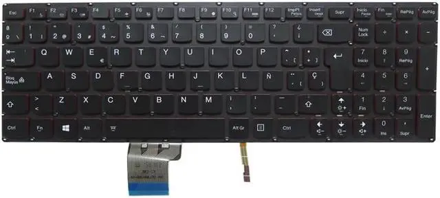 Alt view image 3 of 3 - Laptop Parts Laptop Keyboard for Lenovo Y50 Y50-70 Touch U530 Y50-80 Y70-70 Y70-80 Spain SP France FR Germany GR Nordic NE Backlit(Spain SP)