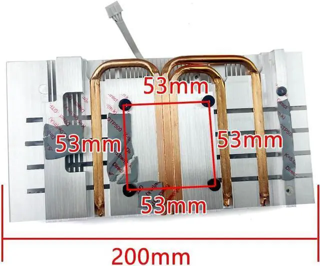 Alt view image 3 of 3 - DIY Cooling Fan Sink 3 Copper Pipe Dissipation GPU Fan for soyo PELADN RTX2060 2070 Server(Heat Sink)