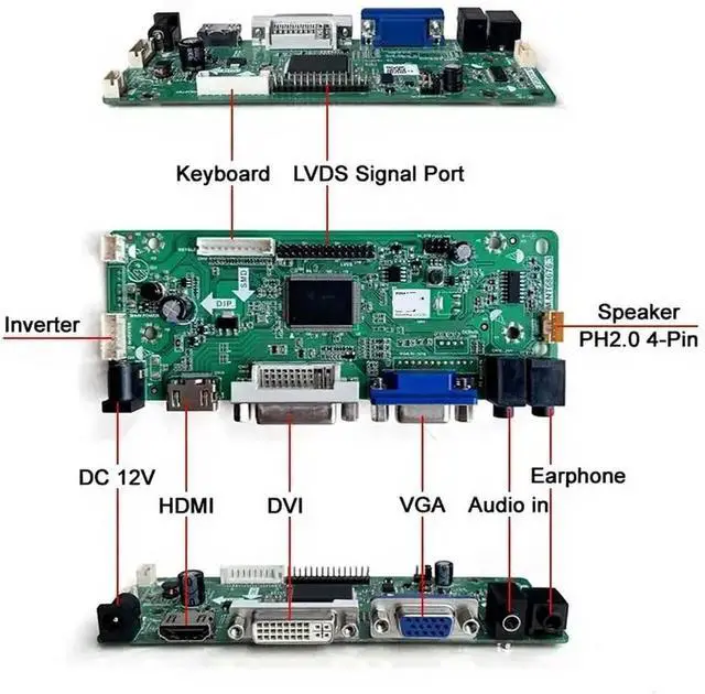 Alt view image 4 of 4 - DIY Kit Controller Driver Board for LTN101NT07-801 LTN101NT08-W01 HDMI-Compatible DVI VGA 1024x600 Laptop Panel 10.1" LVDS 40Pin(for LTN101NT07-W01)