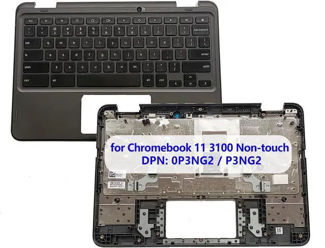 Main image of Replacement for Dell Chromebook 11 3110 2in1 Laptop Upper Top Cover Case Palmrest Keyboard Assembly Part 0P3NG2 P3NG2(WFC)