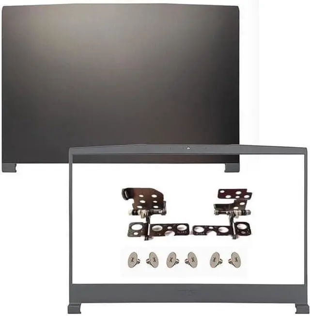 Main image of Replacement for MSI 15 Thin A15 MS-16R8 16RK Laptop LCD Back Cover Top Lid + LCD Front Bezel Cover + Screen Hinge Hinges