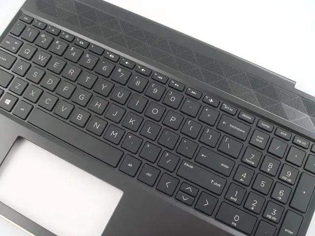 Alt view image 3 of 4 - Parts for HP Pavilion X360 15-CR 15T-CR Palmrest Bezel with US-English Non-Backlit Keyboard Grid Gold L20850-001