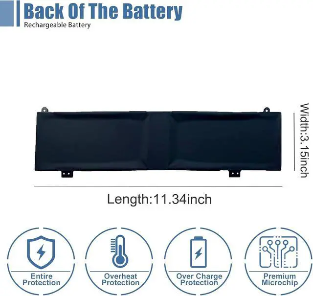 Alt view image 4 of 6 - 90Wh C41N2013 C41N2013-1 Laptop Battery Replacement for Asus ROG Zephyrus M16 GU603 GU603HE S17 GX703 GX703HM G15 GA503 GA503QC Strix Scar G513 G533 G533QM G733 G733QM G17 G713