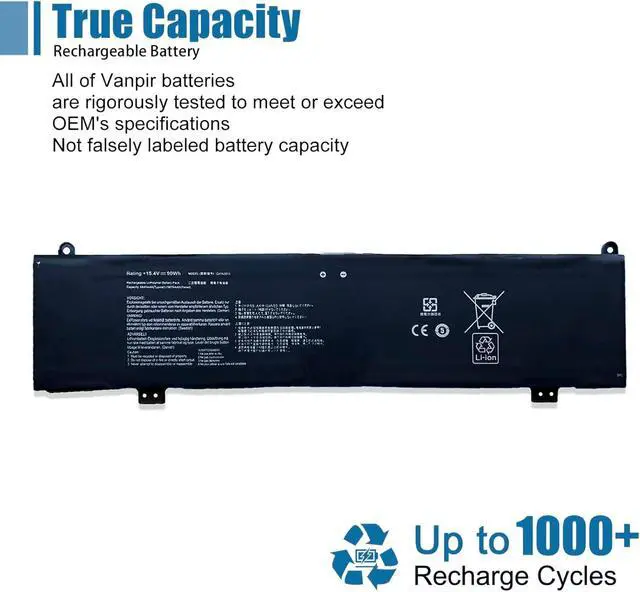 Alt view image 5 of 6 - 90Wh C41N2013 C41N2013-1 Laptop Battery Replacement for Asus ROG Zephyrus M16 GU603 GU603HE S17 GX703 GX703HM G15 GA503 GA503QC Strix Scar G513 G533 G533QM G733 G733QM G17 G713