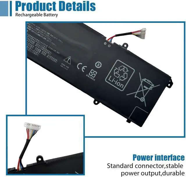 Alt view image 4 of 7 - C31N1905 Laptop Battery Replacement for Asus VivoBook S13 S333 S333EA S333JA S333JP Series 0B200-03580200 11.55V 50Wh 4335mAh(Long Cable)