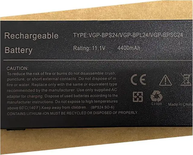 Alt view image 4 of 4 - VGP-BPS24 New Laptop Battery Replacement for Sony VAIO VPCSA VPCSB VPCSC VPCSE VGP-BPL24 VGP-BPSC24 VPCSA25GL VPCSA3AFX VPCSC1AFM VPCSD-113T