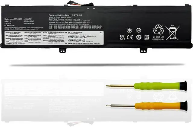 Main image of L19M4P71 Laptop Battery Replacement for Lenovo ThinkPad X1 Extreme P1 3rd Gen ThinkPad X1 Extreme 3rd Gen Series L19C4P71 5B10X19047 5B10X19048 5B10X19049 5B10X19050 15.36V 80Wh 5235mAh