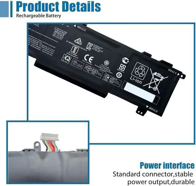 Alt view image 3 of 6 - SD03XL Laptop Battery Replacement for HP Omen 15-EN0000 15-EK0000 Victus 15-fb0000 Series L84394-005 HSTNN-089U HSTNN-DB9U HSTNN-OB1R L84356-2C1 L84357-AC1 11.55V 52.5Wh 4323mAh