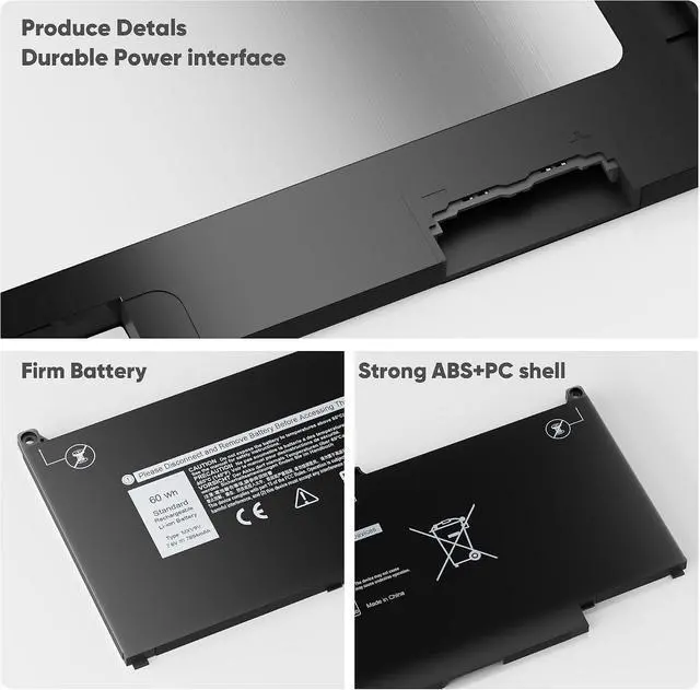 Alt view image 3 of 7 - MXV9V Laptop Battery Replacement for Dell Latitude 7400 7300 5300 5310 2-in-1 E5300 E5310 E7300 E7400 for dell 7300/7306 2-in-1 P96G P97G P99G P100G 5VC2M 829MX 7.6V 60Wh
