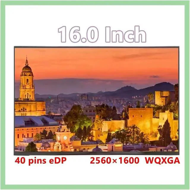 Alt view image 2 of 6 - 16" 120Hz LCD Screen NE160QDM-N41 LP160WQ2-SPD1 B160QAN03.K MNG007DA1-P Display Panel Matrix Replacement 2560x1600 EDP 40 Pins