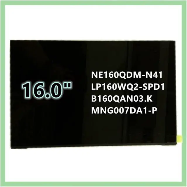 Alt view image 3 of 6 - 16" 120Hz LCD Screen NE160QDM-N41 LP160WQ2-SPD1 B160QAN03.K MNG007DA1-P Display Panel Matrix Replacement 2560x1600 EDP 40 Pins