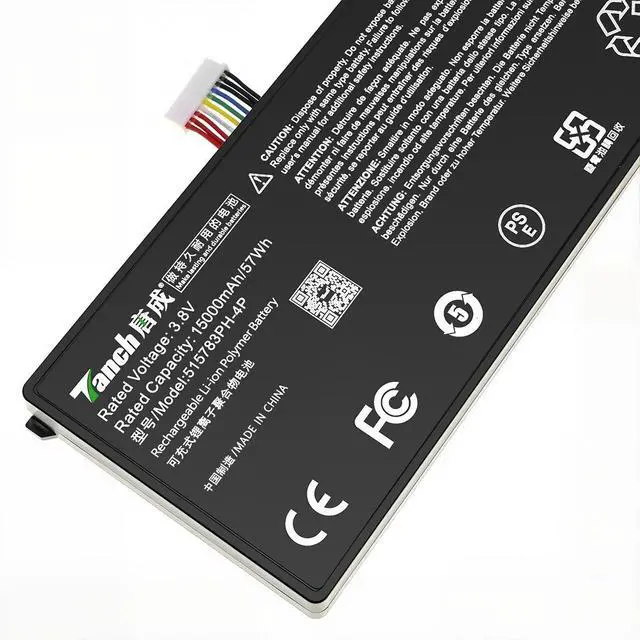 Alt view image 6 of 6 - Tanch Genuine 515783-4P MLP515783-4P 515783PH-4P Laptop Battery for Autel mk908 MS909 MS919 MK908 Pro MK908P MAXICOM im608 im600 3.8V 15000mAh 57W