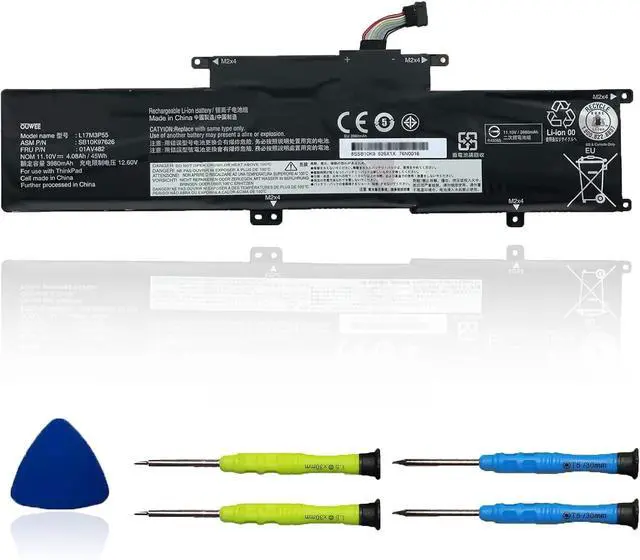 Main image of L17M3P55 Laptop Battery Compatible with Lenovo ThinkPad L380 Yoga L390 Yoga Serie Notebook 01AV482 SB10K97626 L17L3P53 01AV481 SB10K97625 L17C3P53 01AV483 SB10K97627 11.1V 45Wh 4080mAh