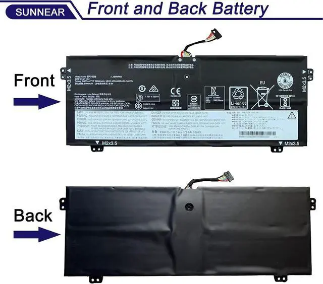 Alt view image 2 of 6 - L16L4PB1 L16M4PB1 L16C4PB1 Laptop Battery for Yoga 730-13IWL ideapad Yoga 720-13IKB 730-13IKB Series Notebook 5B10M52738 5B10M52739 5B10M52740 5B10Q38237 5B10Q38238 48Wh 6268mAh