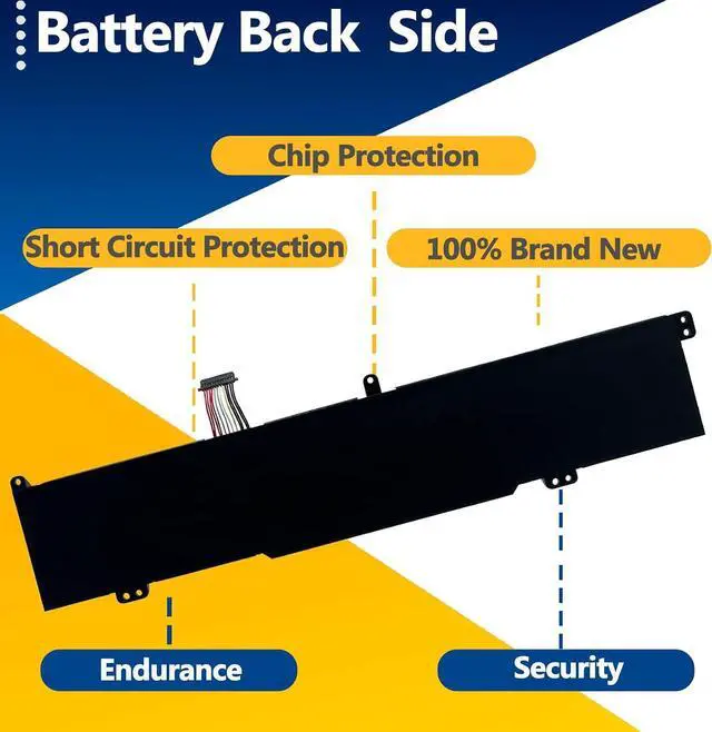 Alt view image 6 of 7 - L18C3PF1 L18M3PF1 Laptop Battery Replacement for Lenovo Ideapad L340-15IRH L340-17IRH Gaming Series 5B10T04975 5B10W67350 5B10T04976 5B10W67336 SB10W67243