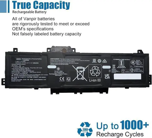 Alt view image 5 of 6 - AE03XL Laptop Battery Replacement for HP 240 245 250 255 G10 14-EE 14-EM 14Z-EM 14-EP 14T-EP 15-FC 15Z-FC 15-FD Series N21969-005 TPN-DB1N N20951-2D1 AE03041XL 11.25V 41.04Wh 3467mAh