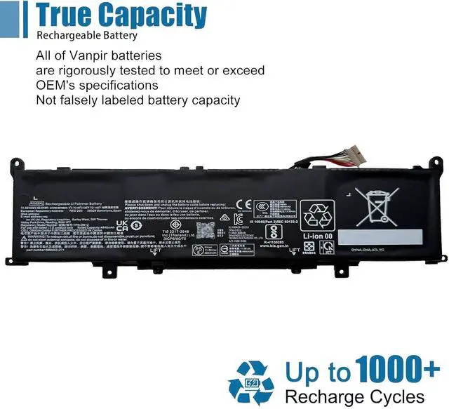 Alt view image 5 of 6 - RX03XL Laptop Battery Replacement for HP EliteBook 660 640 645 630 G11 ProBook 465 445 440 460 G11 Series N78704-005 TPN-DB1Z N70706-005 N69453-CF1 HSTNN-WB0H 11.58V 56.04Wh 4646mAh