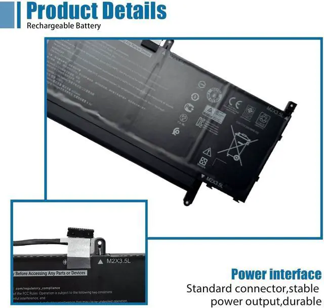 Alt view image 3 of 6 - N7HT0 Laptop Battery Replacement for Dell Latitude 9510 2-in-1 Latitude 9510 9520 P94F P95F P95F001 Series TVKGH V5K68 N2NLL HYMNG 08NFC7 N2NLL N7HTO 0PKW00 089GNG 0HYMNG 7.6V 52Wh 6500mAh