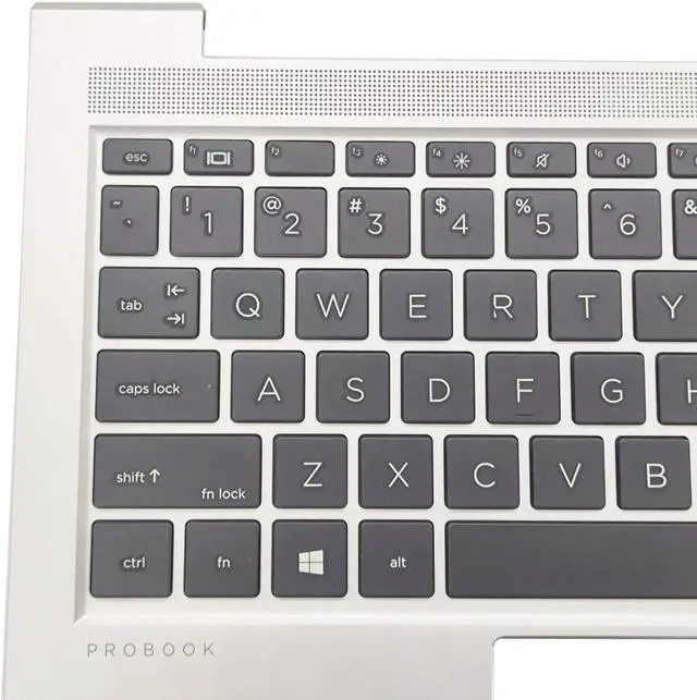 Alt view image 3 of 7 - New Replacement for HP Probook 440 G10 445 G10 Laptop Upper Case Palmrest Non-Backlit Keyboard Assembly Part N42405-001 N42406-001 Silver (Probook 440 445 G10 Non-Backlit Keyboard)