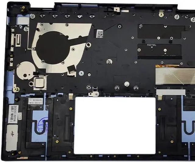 Alt view image 4 of 6 - New Replacement for Dell Inspiron 7430 7430 2-in-1 Laptop Palmrest Upper Case Backlit Keyboard Assembly Part MF0F1 0MF0F1 WJ1MN 0WJ1MN 0RVDTH (Blue)