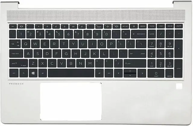 Main image of New Replacement for HP Probook 450 G8 455 G8 Laptop Upper Case Palmrest Keyboard Assembly Part M21742-001 M21740-001 M21741-001 4BX8QTATP30 Silver (Probook 450 455 G8 Non-Backlit Keyboard)