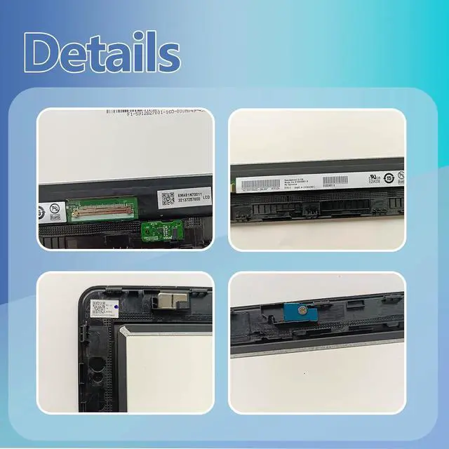 Alt view image 3 of 7 - 6M.A91N7.001 Replacement for Acer Chromebook 12 Spin 512 R853T Laptop Touchscreen Display LCD Touch Screen Module Digitizer Assembly with Bezel and G-Sensor Board