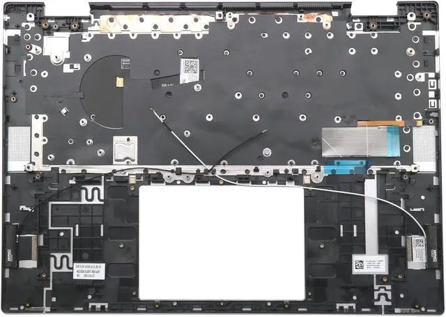 Alt view image 2 of 6 - BestParts Palmrest Keyboard Assembly for Dell Inspiron 16 7630 7635 2-in-1 P128F, Backlit US Layout, Silver Upper Case Top Cover, Replace N48VJ 0N48VJ