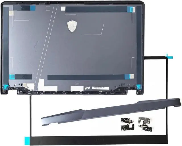 Alt view image 2 of 6 - New Replacement Laptop LCD Back Cover Rear Top Case Lid with Hinges and Front Bezel Cover Hinge Cover for MSI GE76 GP76 Raider 10UE 11UG/11UH/11UE 9S7-17K314 MS-17K2 MS-17K3 Blue (A+B+H+C)