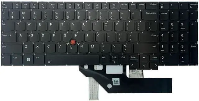 Alt view image 2 of 6 - Zahara US Black Keyboard Backlight Backlit Replacement for Lenovo ThinkPad E16 Gen 1 21JN 21JQ