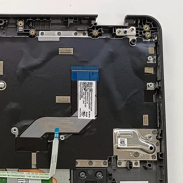 Alt view image 6 of 7 - Replacement for Lenovo Chromebook 300E Gen3 82J9 82JA WiFi Laptop Upper Case Palmrest Keyboard Touchpad Assembly Part 11.6" 5M11C94699 Top Cover Black(NO WFC Hole)