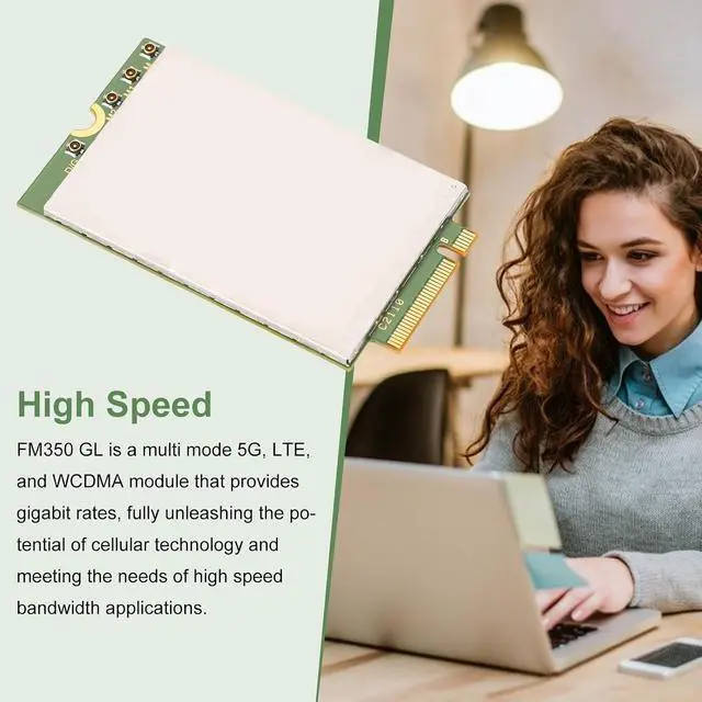 Alt view image 2 of 7 - Yoidesu Laptop 5G Network Module for ThinkPad, FM350 GL PCI Express M.2 Network Card Adapter Replacement with 4.67Gbps Speed for P1 T14s Gen3 X13,etc
