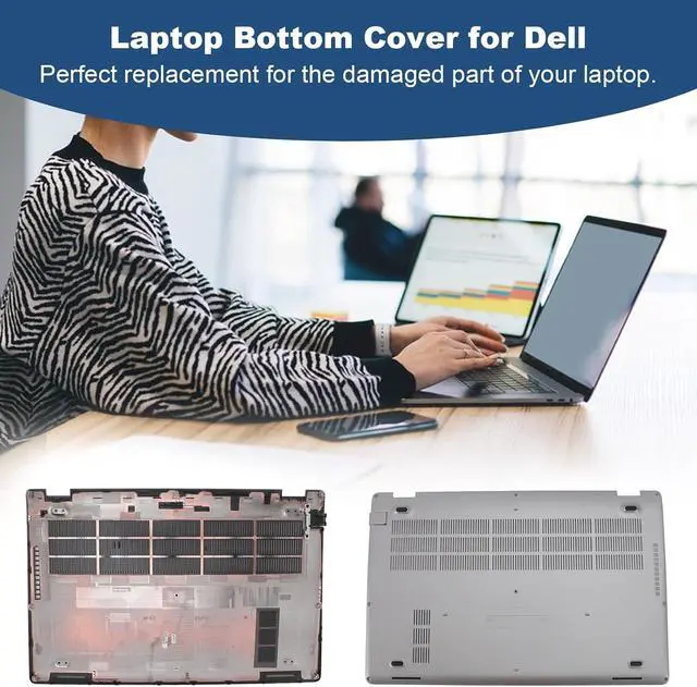 Alt view image 3 of 7 - Shock Proof Replacement Bottom Cover for Latitude 5510 E5510 Laptops, Laptop Bottom Cover with Openings Heat Dissipation Holes for Laptops