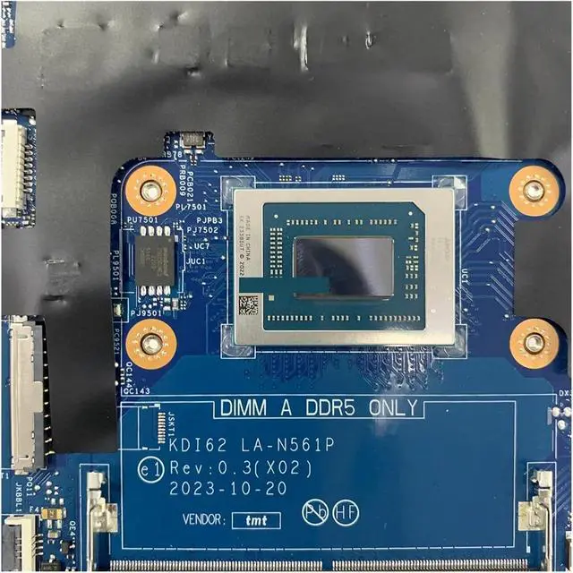 Alt view image 5 of 6 - for DL 16 5645 Laptop Motherboard KDI62 LA-N561P CN-0VM4TR 0VM4TR Ryzen 5 8540U CPU Working
