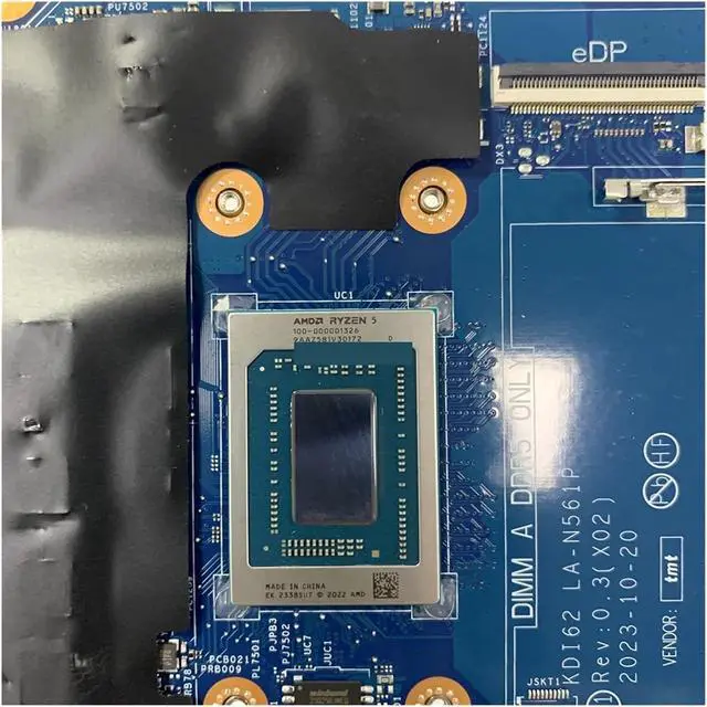 Alt view image 4 of 6 - for DL 16 5645 Laptop Motherboard KDI62 LA-N561P CN-0VM4TR 0VM4TR Ryzen 5 8540U CPU Working