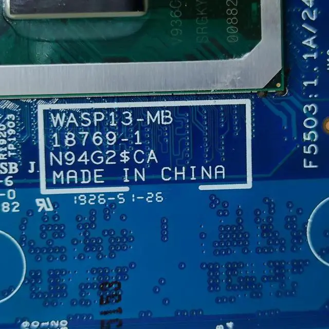 Alt view image 6 of 7 - Replacement for Dell Vostro 5391 Motherboard WASP 13-MB 18769-1 System Board I5-10210U Processor 8GB RAM MX250 2GB 059XGG 59XGG