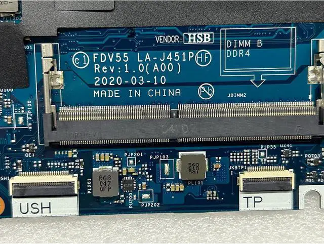 Alt view image 3 of 5 - Replacement Laptop Motherboard System Board CPU Mainboard for Dell Precision 3550 SRGKX i5-10310U LA-J451P N19M-Q1-A1 07DFY1 7DFY1 CN- 07DFY1 Test OK