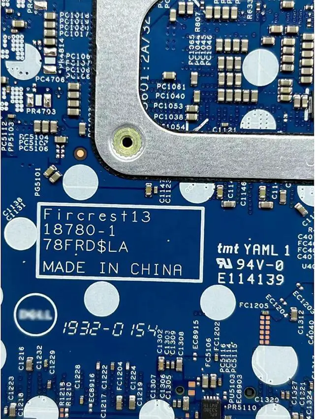 Alt view image 3 of 5 - Replacement Laptop Motherboard System Board CPU Mainboard for Dell Latitude 5300 SRF9W i5 i7-8665U 8TH 18780-1 05F136 5F136 Test OK