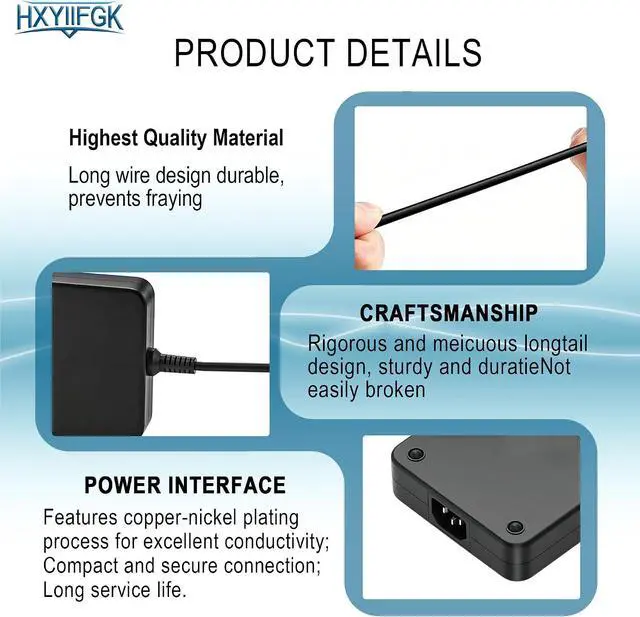 Alt view image 6 of 7 - 240W 19.5V12.31A 7.4mm5.0mm RoundTip Laptop Charger Compatible with Dell G15 5510 5511 5520 5530 G16 G7 G5 G3 Alienware M15 R7 M17 R5 LA240PM180 PA-9E AC Power Adapter