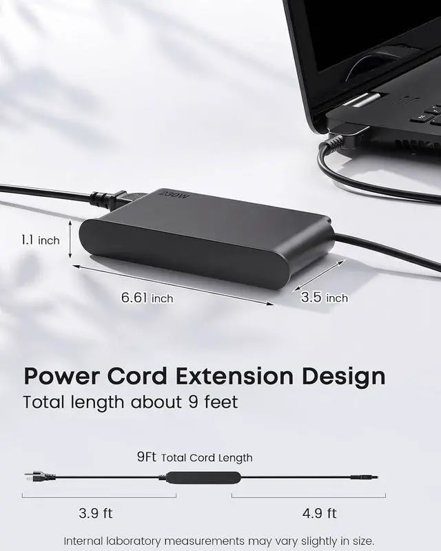 Alt view image 3 of 6 - 230W Laptop Charger Fit for Lenovo Legion 5 7i LOQ 15 ADL230SDC3A