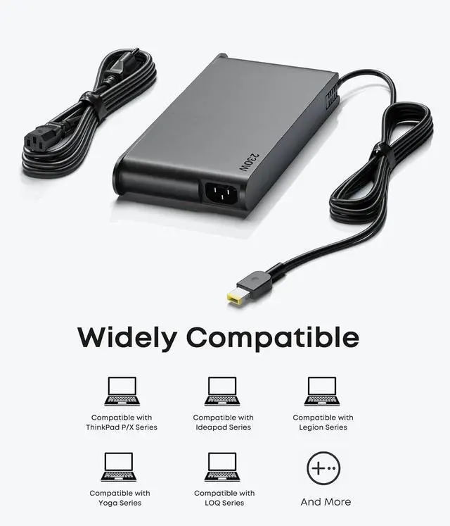 Alt view image 6 of 6 - 230W Laptop Charger Fit for Lenovo Legion 5 7i LOQ 15 ADL230SDC3A