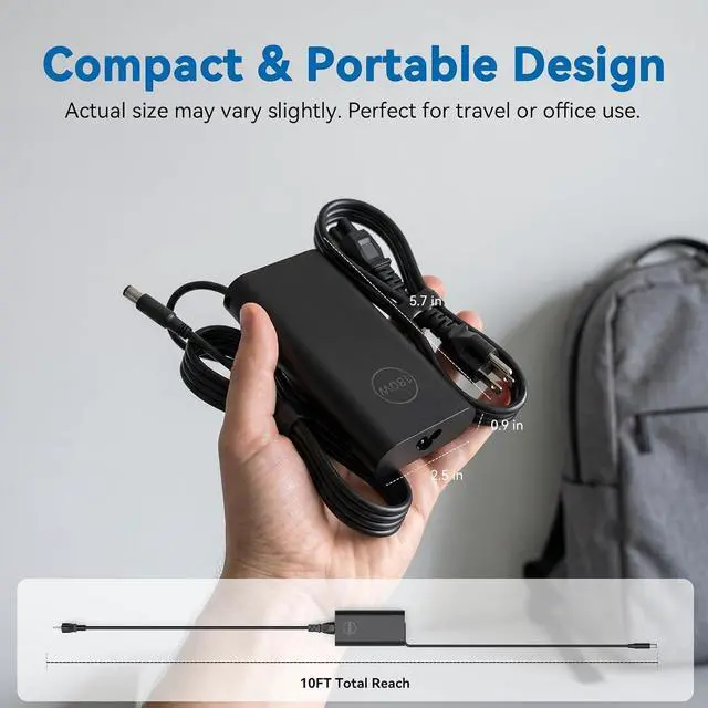 Alt view image 3 of 7 - Replacement for Dell GaN Laptop Charger 180W,Precision 7680 7670 7770 7780