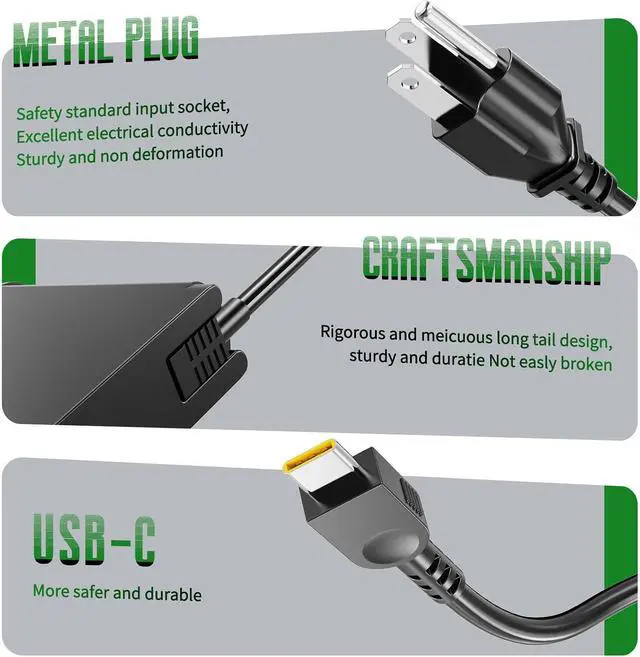 Alt view image 6 of 6 - Slim 140W 28V 5A USB-C AC Laptop Charger Power Adapter