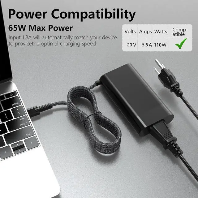 Alt view image 4 of 6 - 110W 100W USB C Charger for HP ZBook Firefly14 16 G9 G10 G11