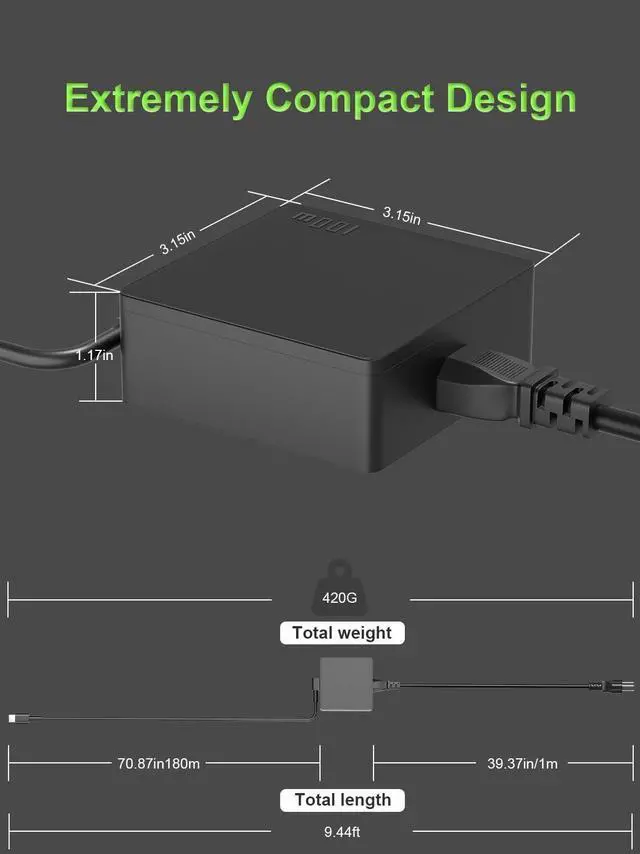 Alt view image 4 of 7 - 130W USB C Charger Compatible with Asus ROG Flow X13 GV302 GV302XV GV302XI Flow Z13 GZ301 GZ301VV GZ301VU GZ301VI GZ301VIC Gaming Laptop Replacement Power Supply Adapter