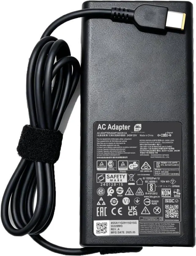 Alt view image 2 of 3 - 245W Charger Compatible with Lenovo Legion Pro 5 5i 7 7i 5A 7A Laptop