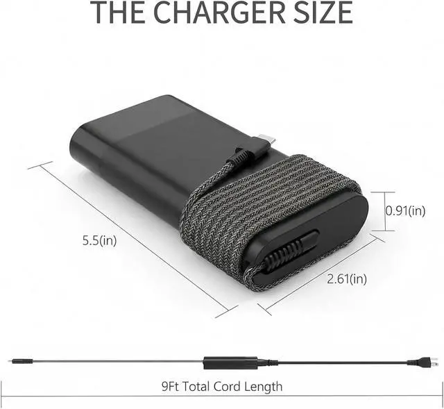 Alt view image 4 of 7 - 100W USB C Laptop Charger Compatible with HP EliteBook 6 G1i/G2i/G2a