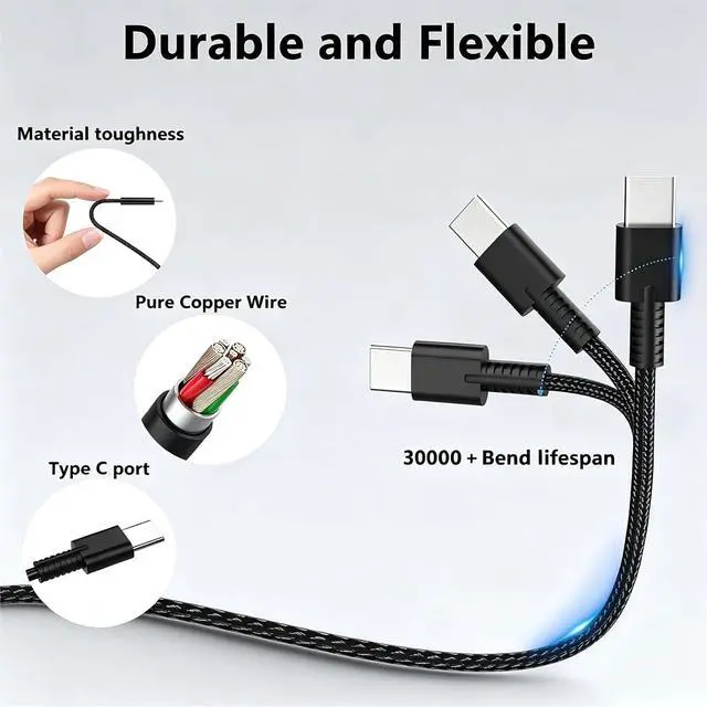 Alt view image 6 of 7 - 100W USB C Laptop Charger Compatible with HP EliteBook 6 G1i/G2i/G2a